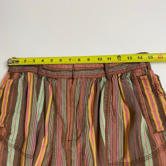Free People Kahuna Harem Shorts Cotton Boho Striped Drawstring Pockets Size S - Picture 12 of 13